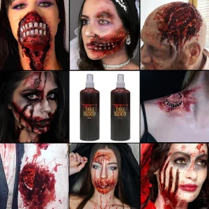 30/60/100/20ml Sangue Finto Prop con Testa Spray Halloween Horror Cosplay Cosmetici Plasma Artificiale FAI DA TE Rifornimenti Del Partito Scherzi 1