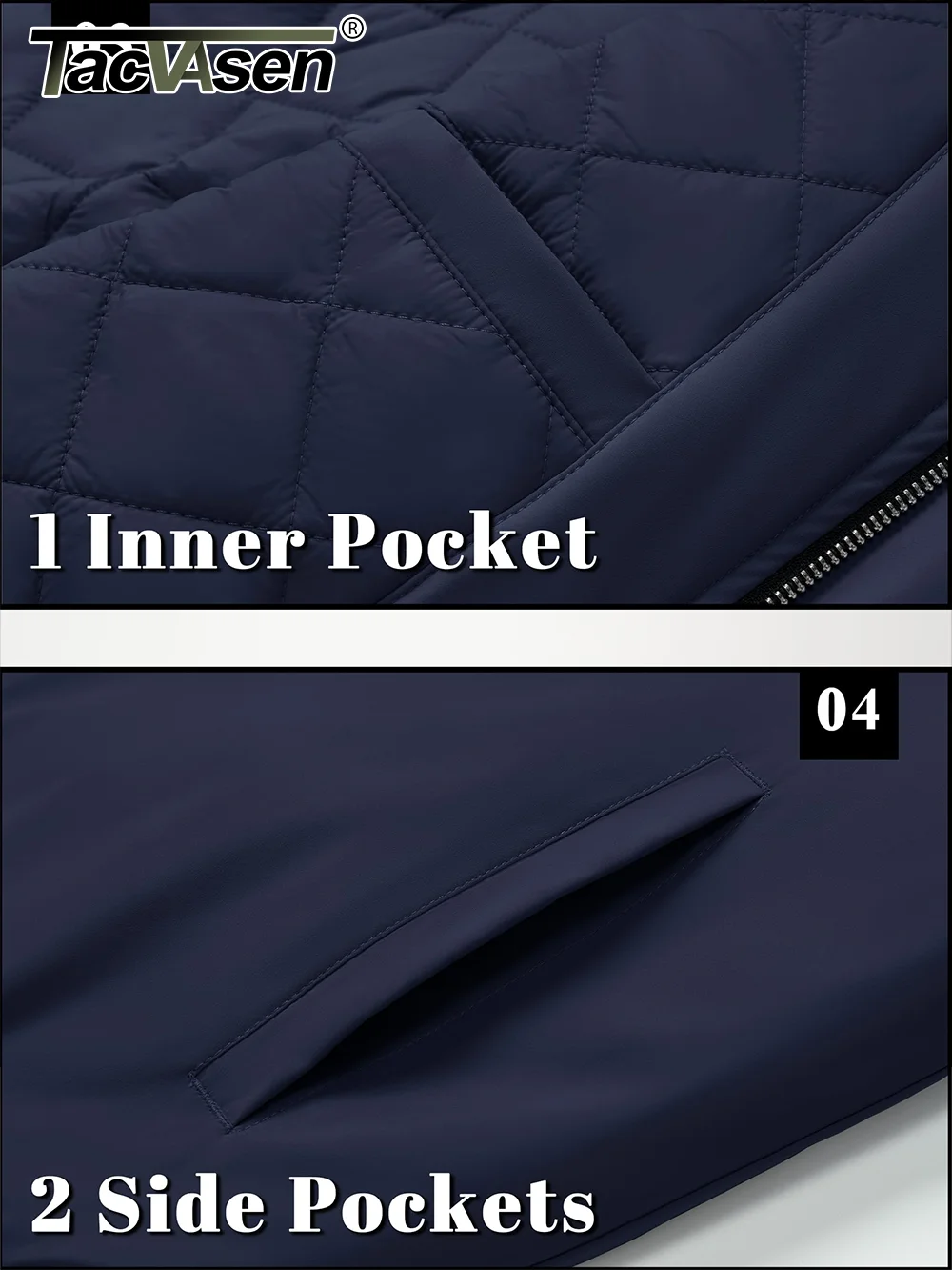 TACVASEN giacche Bomber invernali da uomo imbottitura spessa giacca da pilota calda giacca da trekking impermeabile antivento all'aperto giacca a vento 5