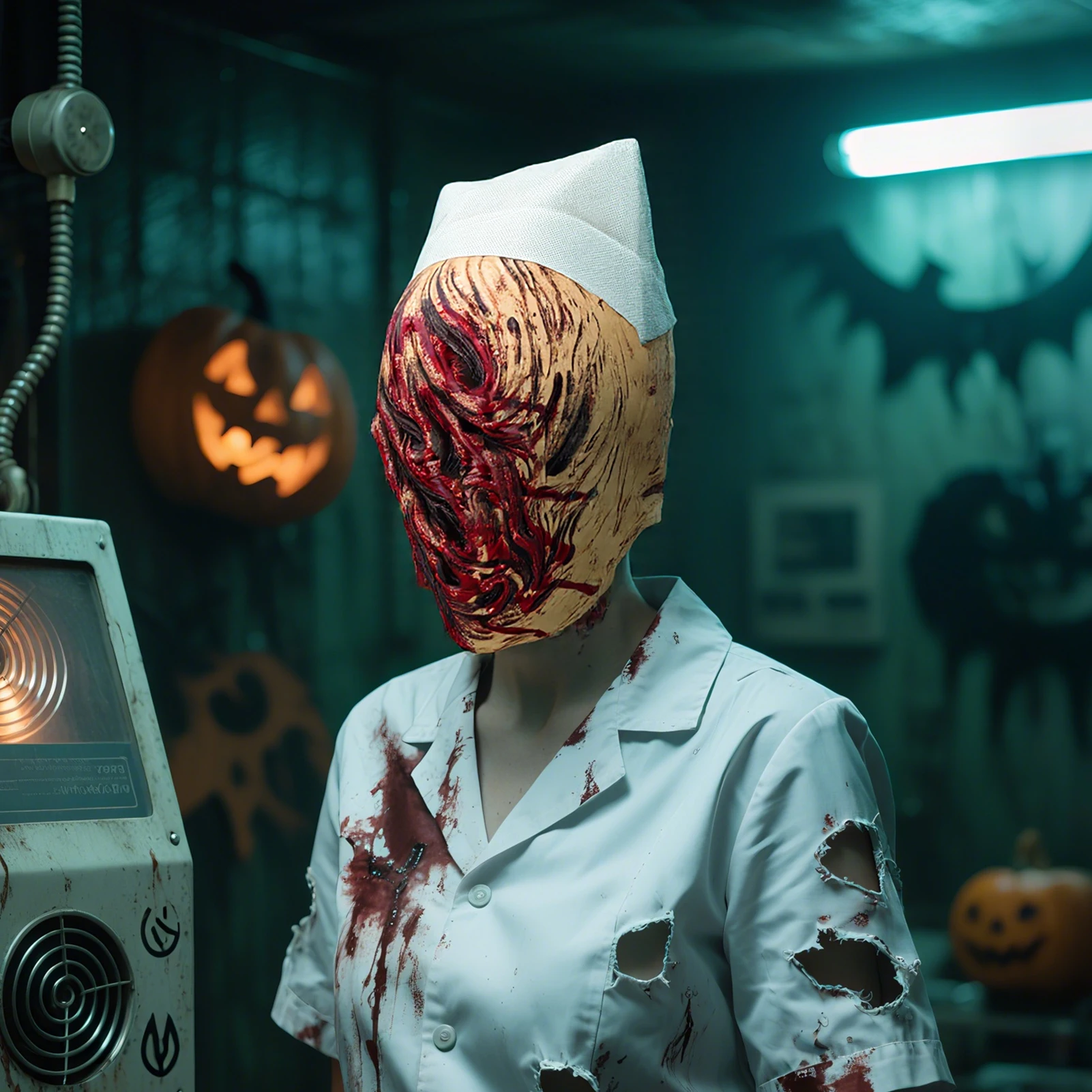 Modello da infermiera Maschera per costume cosplay di Halloween Crea un'atmosfera terrificante Design Meraviglioso regalo per i fan dei giochi di ruolo 2