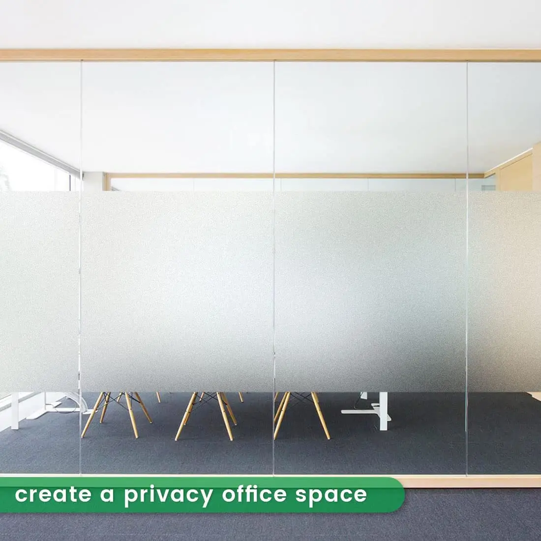 Pellicola per finestre bianca opaca Privacy Copertura in vetro smerigliato per il controllo del calore per la casa Adesivo per porta autoadesivo opaco per il bagno 2