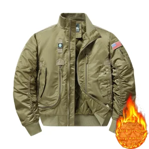 MA-1 Giacca da pilota americana in cotone da uomo autunno e inverno giacca da baseball calda e spessa giacca da uomo militare 1