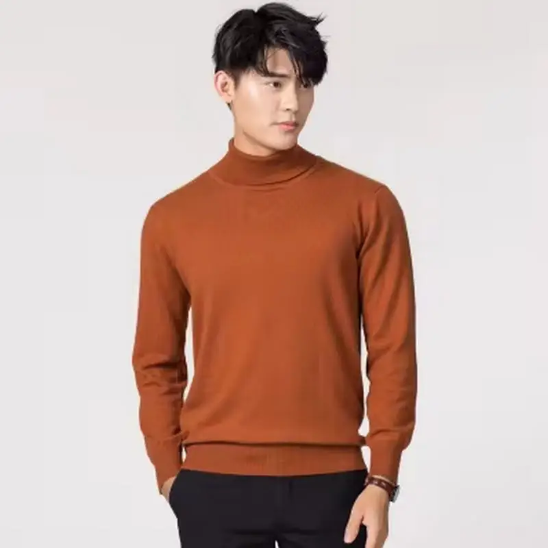 Maglione da uomo dolcevita in misto cotone cashmere 2025 Autunno Inverno Wram Abbigliamento Vetement Homme Pull Homme Hiver Man Pullover Maglione 6