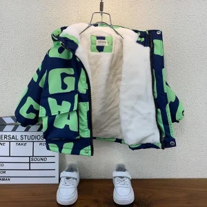 Ragazzi Cappotto Giacca Outwear Top Cotone 2023 Moda Addensare Più Velluto Autunno Inverno Plus Size Cappotto Abbigliamento per bambini 1