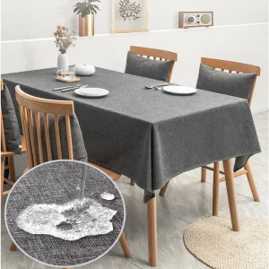 Tovaglia decorativa per la casa tovaglie rettangolari copritavolo da pranzo tovaglia in lino di cotone tinta unita copritavolo da pranzo 1