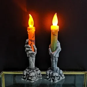 Halloween scheletri Ghost Party Candles Pumpkin Party Happy Halloween Party decorazioni per la casa scheletro luci elettroniche a candela 1