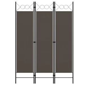Divisorio grigio scuro 120x180 cm Schermo privacy a tre pannelli Divisorio decorativo pieghevole per la separazione dello spazio dell'home office 1