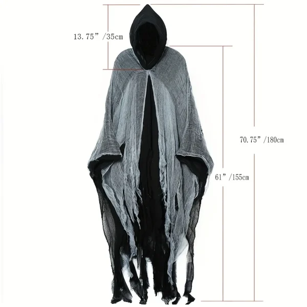 Mantello di Halloween Scheletro Vestiti Maschera Casa dei fantasmi Camera dei segreti Dressing Up Zombies Costume Puntelli Regalo di Halloween 2
