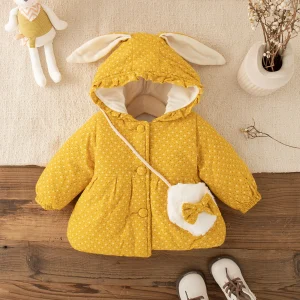 Nuovo cappotto invernale per bambina spesso e caldo, abbigliamento per bambini dolce e carino adatto ai bambini di età compresa tra 9 mesi a 3 anni 1