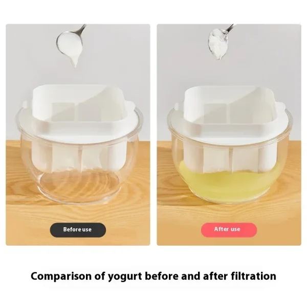 Colino per yogurt da 3 litri Colino per yogurt greco Macchina riutilizzabile per yogurt e formaggio multiuso per spremere il latte di soia 4