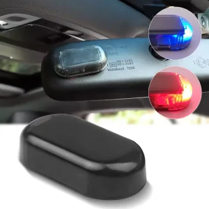1 pz auto finta luce di sicurezza ad energia solare simulato allarme fittizio avviso wireless antifurto lampada di avvertenza LED lampeggiante imitazione 1