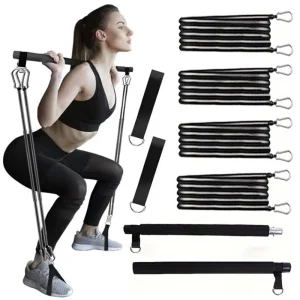 Bastone per pilates Home Yoga Corda di tensione assistita Bastone per fitness Allenamento in TPE Set di tensione in lattice per l'espansione del seno e dimagrante 1