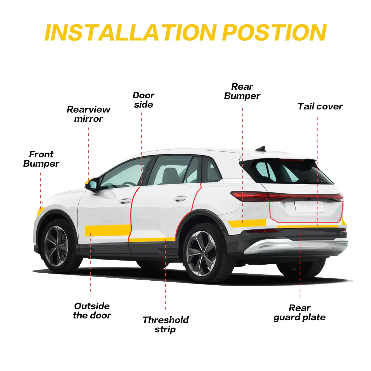 3-10m di Larghezza Lunghezza Nastri Adesivi In Fibra di Carbonio Auto Anti Collisione Protezione Striscia Wrap Auto Paraurti Porta Davanzale Pellicola di Protezione 6