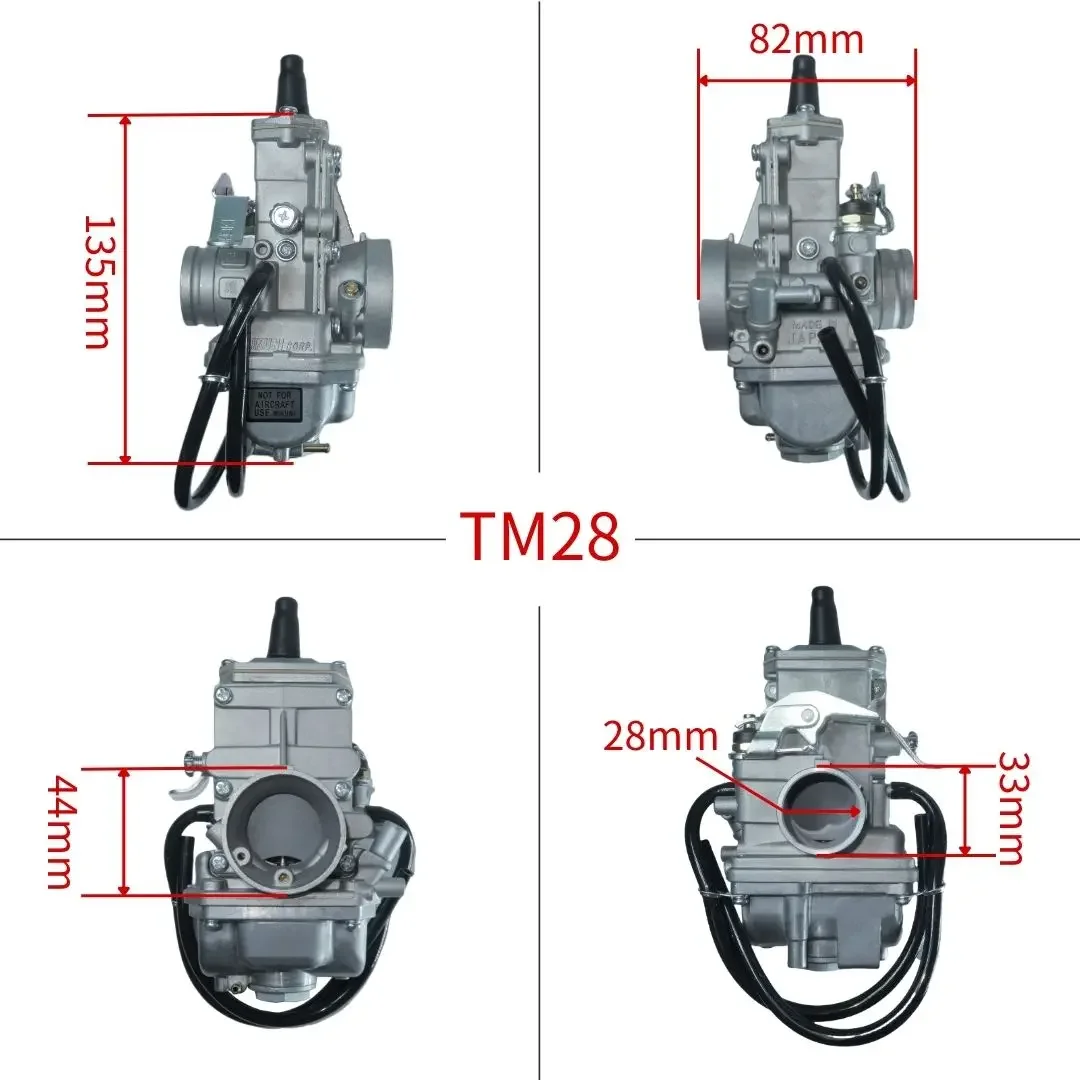 Per Mikuni TM24 TM28 TM30 TM TMX 50-650cc Motore a 4 tempi CR250 KX125 KX150 Moto Carburatore Piatto Slide Spigot Carb 5