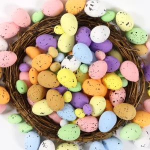 100 PZ 3 CM Uova di Pasqua Multi Formato Uovo di Schiuma Colorato Per Pasqua Corona FAI DA TE Decorazione Regali Per Bambini Pasqua Casa Bomboniere Forniture 1
