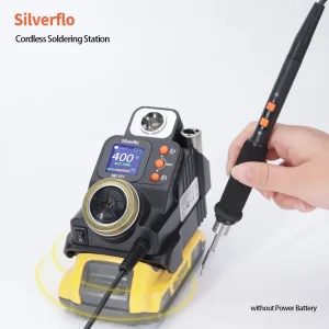 Stazione di saldatura a batteria Silverflo 982-VI Stazione di saldatura di precisione a riscaldamento rapido per DEWALT/Milwaukee/MAKITA/Batteria 18/20V 1
