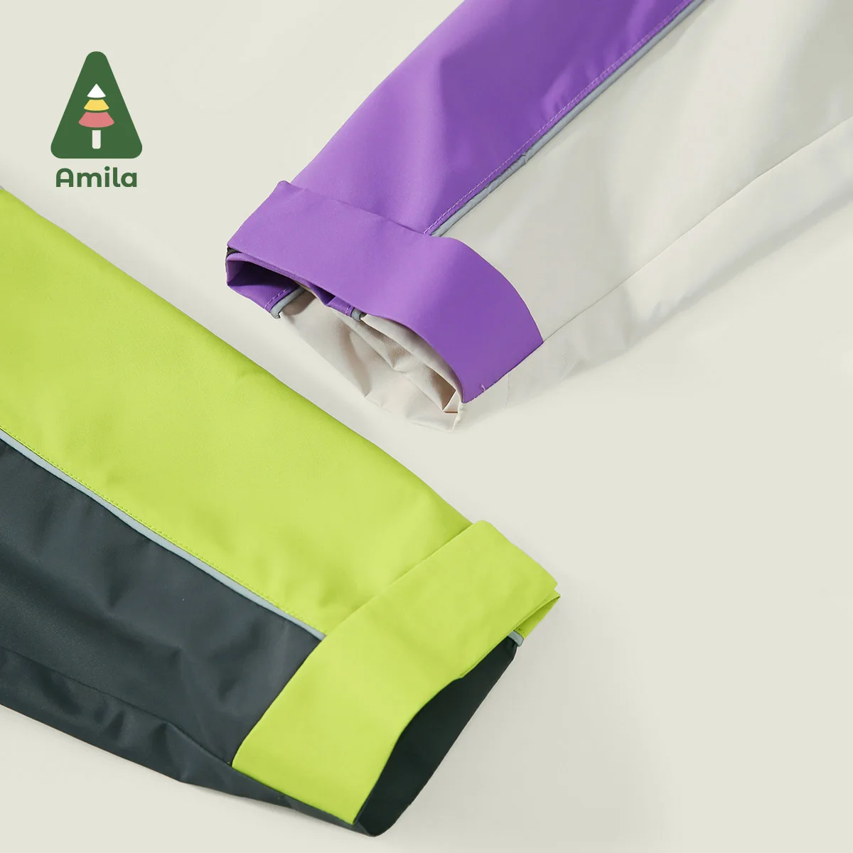 Amila Giacca per bambini 2024 Autunno Nuovi ragazzi e ragazze Cappotto giacca a vento a tre prove di colore a contrasto per sport all'aria aperta di alta qualità 4