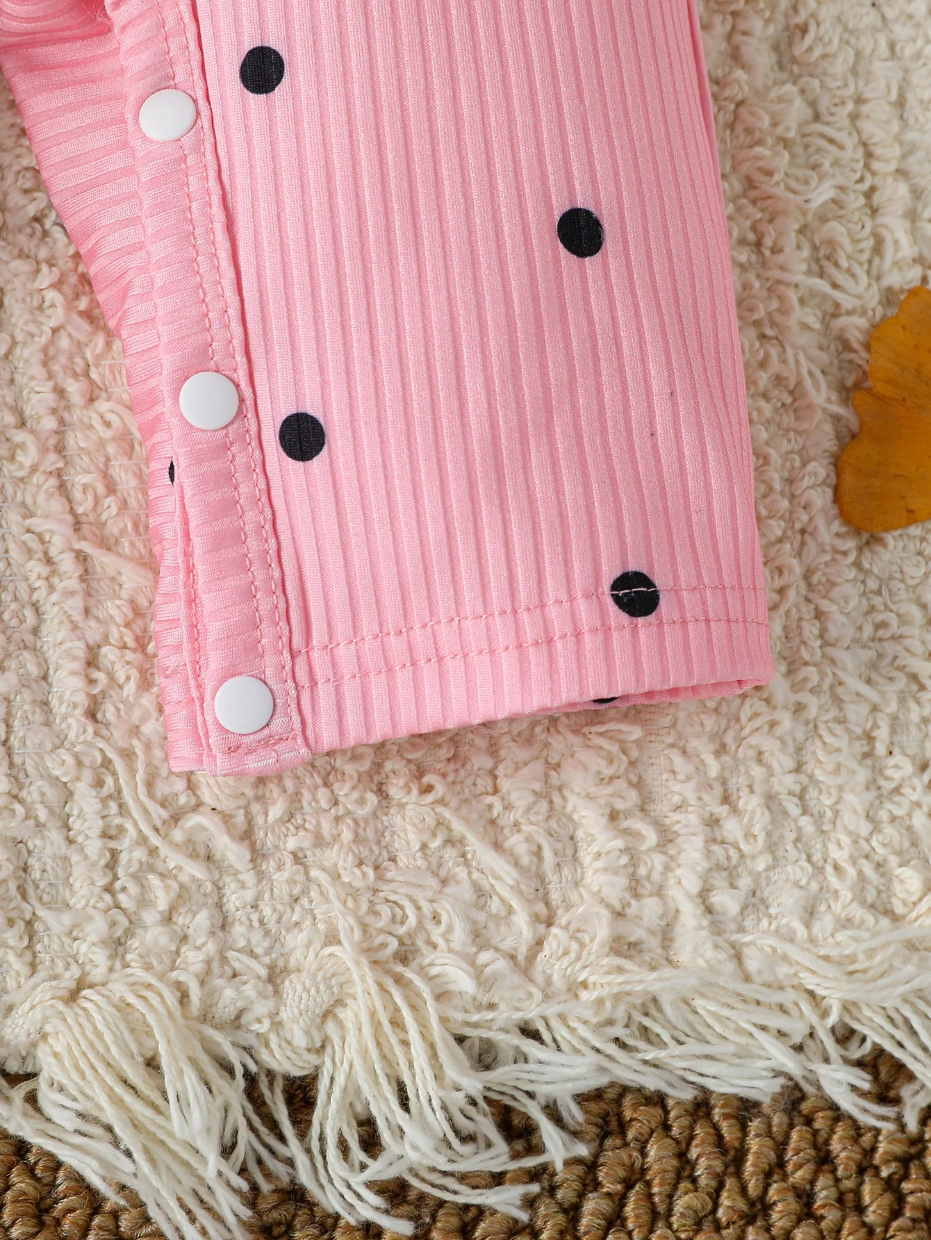 2 pezzi neonata pagliaccetto tuta autunno a costine volant manica lunga stampa cuore tuta neonato neonate carino vestiti quotidiani 6