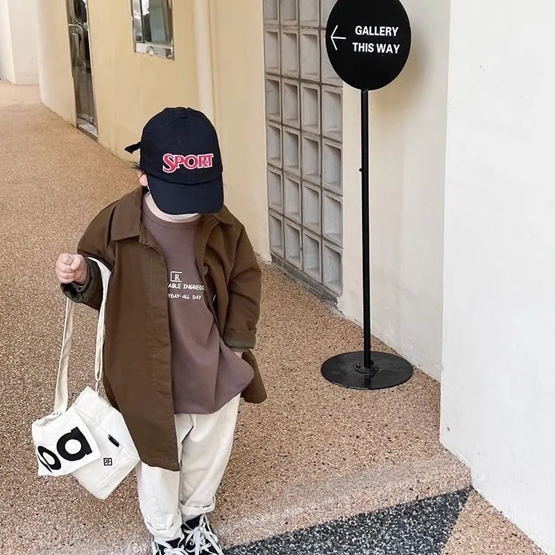 Moda neonata ragazzo cotone Trench Kid giacca frangivento primavera autunno bambino cappotto antipolvere sciolto Kid Outwear vestiti per bambini 1-10Y 6