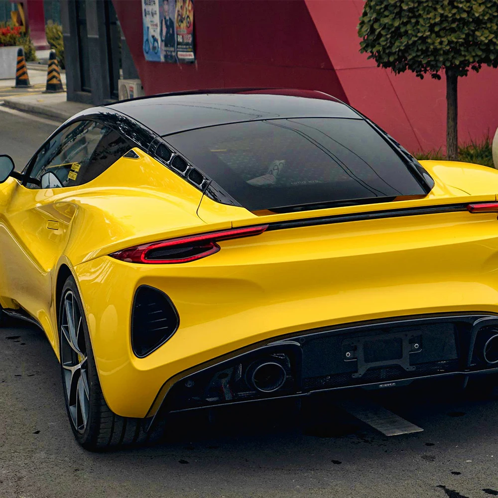 Adesivo per auto Segnale giallo Pellicola da imballaggio in vinile per auto Cambia colore Pellicola avvolgente senza bolle Decalcomania Accessori per auto Interni Esterni 2