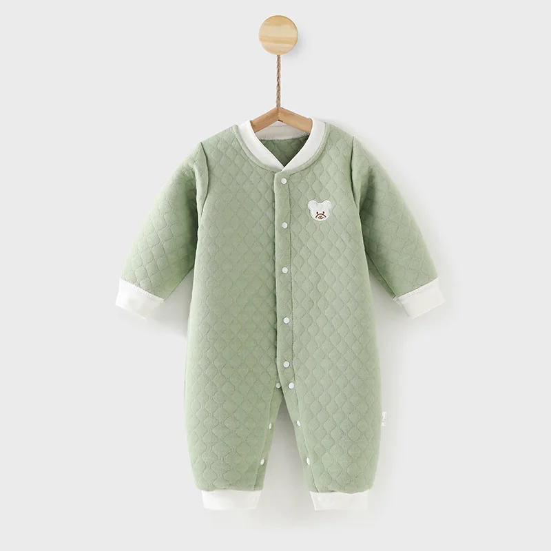 Autunno Inverno Moda unisex Manica lunga Baby Boy Girl Pagliaccetto Cotone morbido Tute neonato Abbigliamento 4