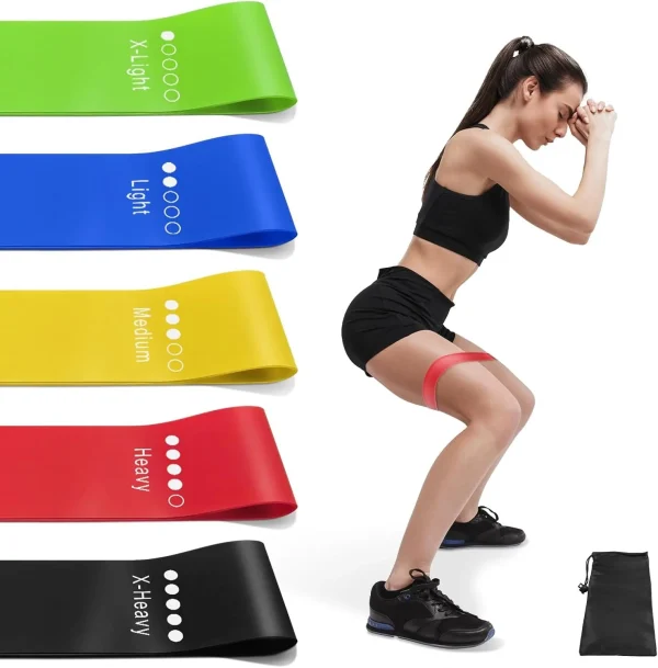 Fasce di resistenza in TPE Set fitness Fasce ad anello in gomma Allenamento per la forza Allenamento Espansore Attrezzatura da palestra per yoga Anello in gomma elastica 2