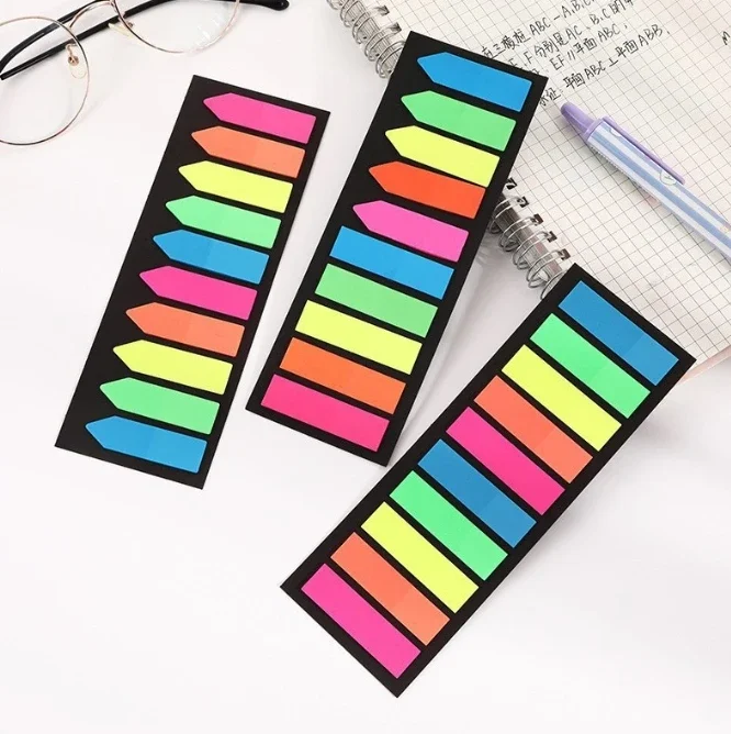 200 fogli pubblicati Blocco note per notebook con note adesive trasparenti Note adesive trasparenti Schede indice Segnalibro Articoli di cancelleria per ufficio 5