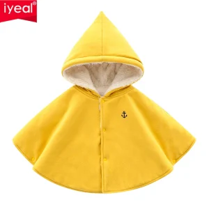 IYEAL Moda invernale Bambini Neonata Vestiti Cartoon Orecchie con cappuccio Caldo più Cappotto di velluto Giacche Bambini Ragazze Mantelli 1