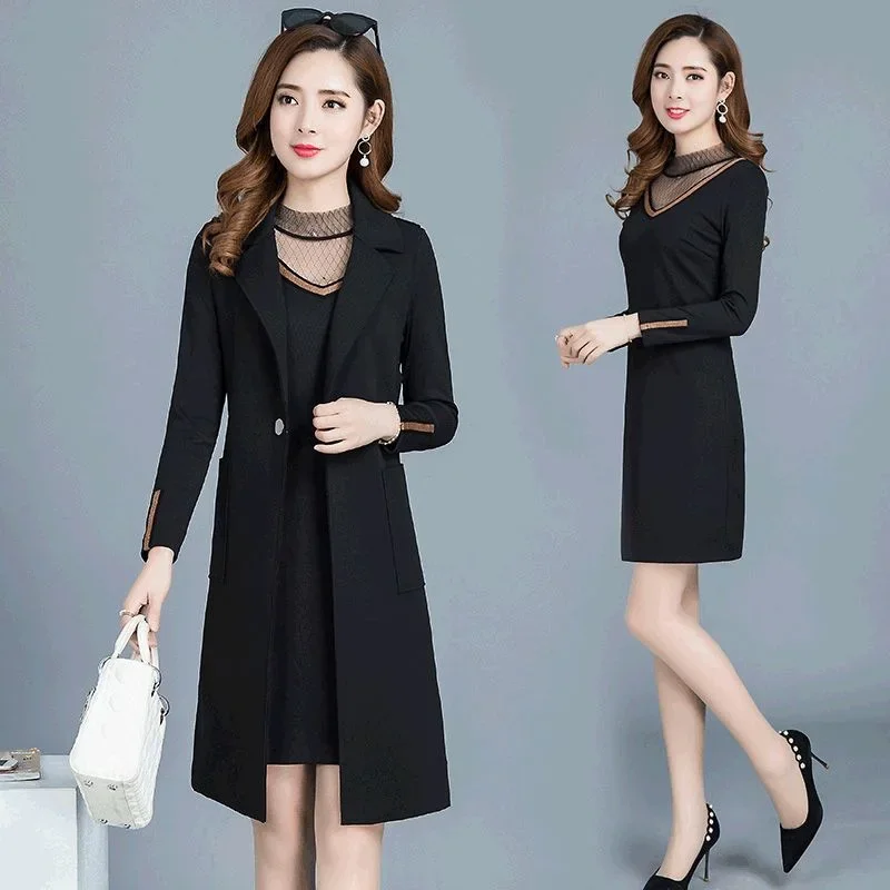 Plus Size Alla moda di media lunghezza Gilet di lana Cardigan Abbigliamento donna 2024 Primavera Autunno Nuovo arrivo Giacca senza maniche Tr... 3