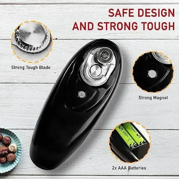 Apribottiglie elettrico automatizzato con un clic, facile da trasportare, è un potente assistente apribottiglie nella cucina 6