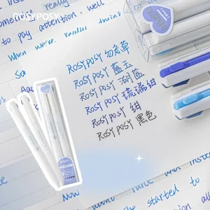 Penna per cancelleria colorata Ins Semplicità Penna gel tinta unita Pennarello flash fine Scrapbook Forniture per studenti di scrittura colorata 1