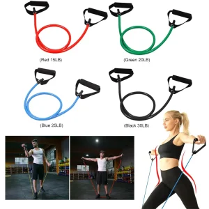 Fascia sportiva elastica in gomma per fasce di resistenza per attrezzature per il Fitness con maniglie portatile per lo Yoga che tira su l'allenamento in palestra 1