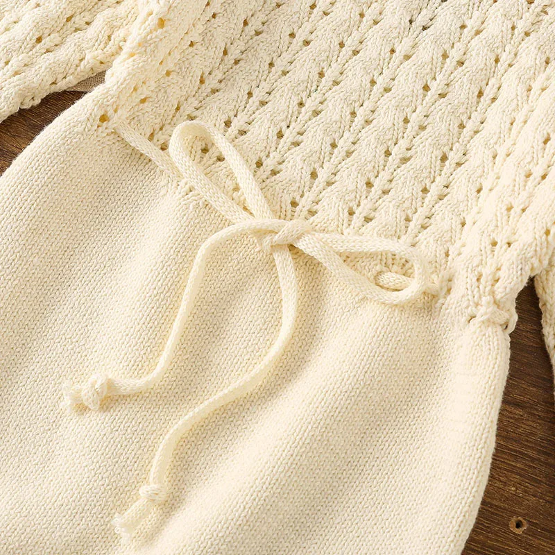 Body per neonato autunnale Vestiti per maglieria per neonata Manica lunga Tuta per neonato Set pagliaccetto lavorato a maglia invernale Abbigliamento per neonata 5