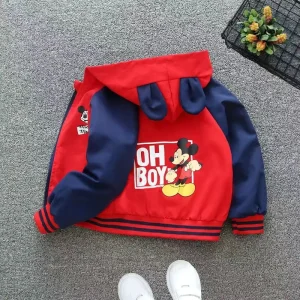 Nuova primavera neonate ragazze giacca moda cartone animato Topolino Minnie stampa tuta sportiva per bambini vestiti bambini giacca a vento cappotto 1