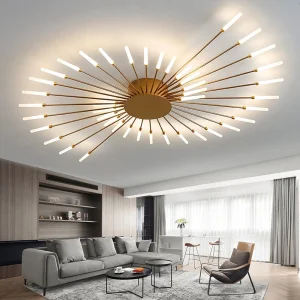 Lampada da soffitto a LED per soggiorno Illuminazione per interni moderna Acrilico Nordico Creativo Apparecchio per camera da letto a forma di ventaglio Decorazioni per la casa Camera dei bambini 1
