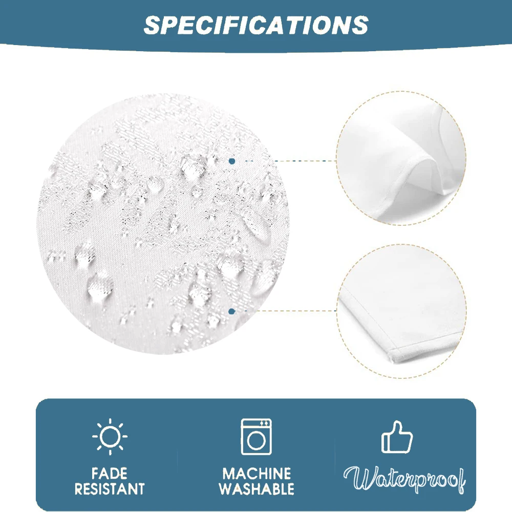 Tovaglie impermeabili rettangolari con stampa di semplicità nordica per decorazioni per feste da tavolo, tavoli da pranzo, mantelli 5