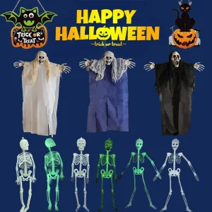Decorazione Halloween Appeso Fantasma Maschera Tenda per porta Casa stregata Decorazioni per interni ed esterni Forniture Adesivi per finestre notturne di Halloween 1