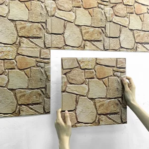 1/10pcs 3D pannelli da parete in finta pietra Peel and Stick rivestimenti decorativi 3D Wall Sticker adesivo autoadesivo per piastrelle da parete 1