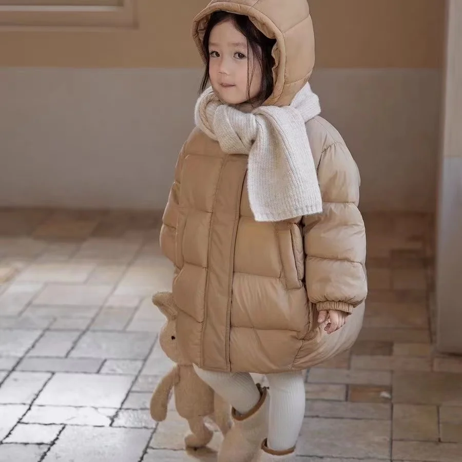Ragazzi Ragazze Piumini Bambino Inverno Giacche imbottite in cotone Bambini Spessore caldo cotone con cappuccio Parka Bambini Autunno Capispalla 3-10 anni 4