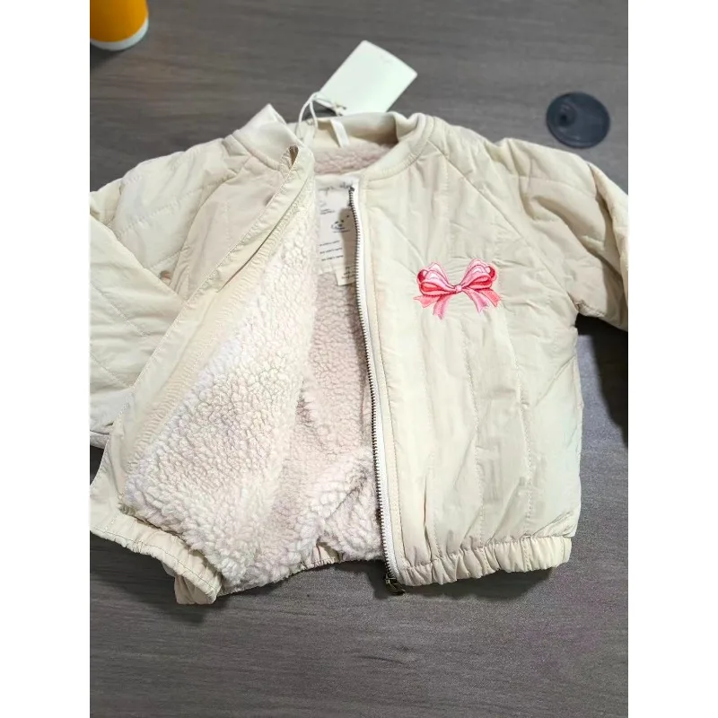Cappotto Bambini Vestiti imbottiti in cotone KS 2025 Inverno Nuovi bambini Cappotto in lana di agnello Ragazzi Bomber Giubbotti Abbigliamento per bambini 6