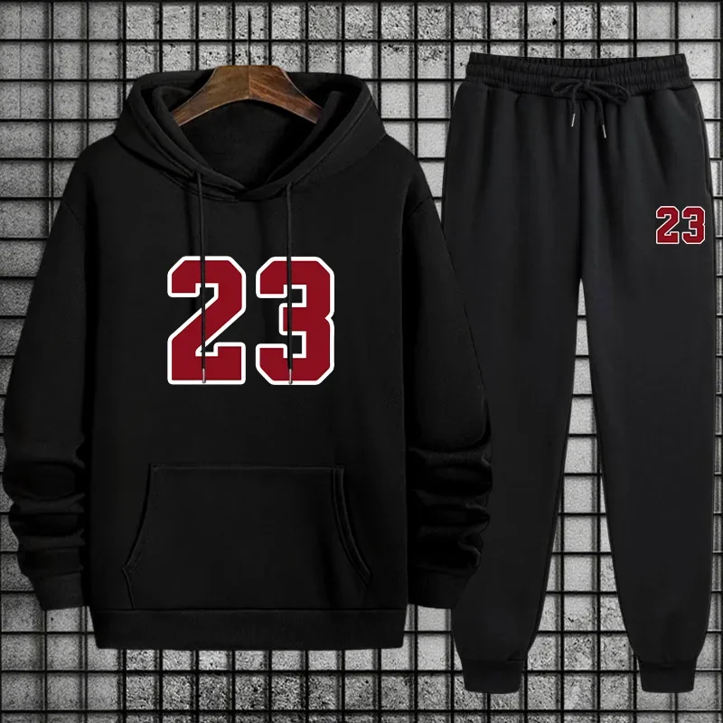 2025 Set di tute sportive vintage da uomo Felpa con cappuccio stile college e pantaloni da jogging classici Felpa da allenamento quotidiano autunno inverno Pantaloni sportivi 6