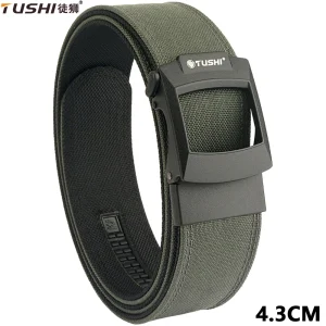 TUSHI 4.3CM Cintura tattica per uomo Lega Fibbia a sgancio rapido Cintura in nylon duro Cintura militare esterna maschile Accessori Multi-dimensione 1