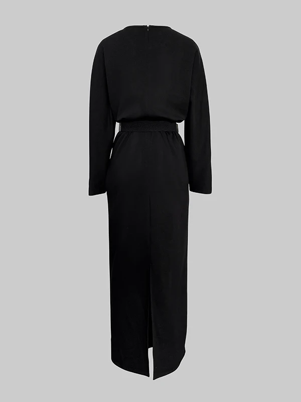 Modigirl Autunno Inverno Classico Nero Maxi Abito per Donna 2025 Elegante Festa di Compleanno Reno Pietre Abiti Allentati Vestiti Delle Donne 6