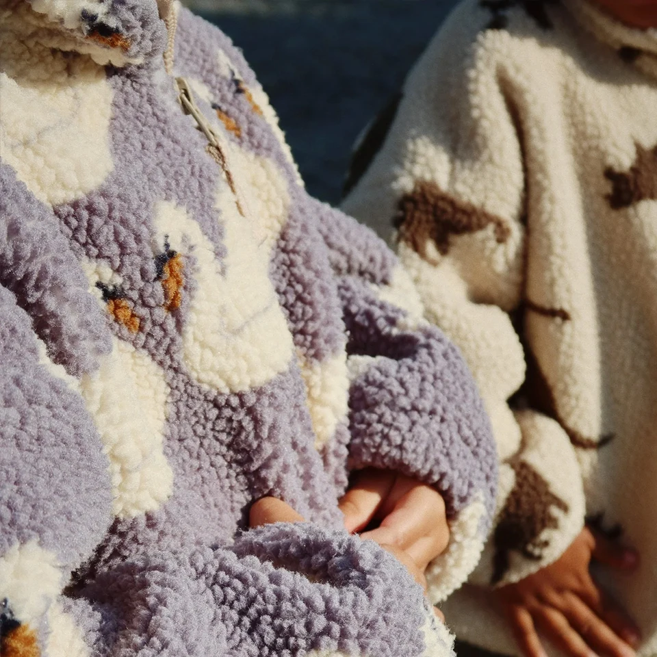 24 Nuovo KS Ragazzi Ragazze Cappotto in pile Cigno Limone Dinosauro Ciliegio Giacca Addensata Cappotto invernale per bambini Vestito per ragazze 6