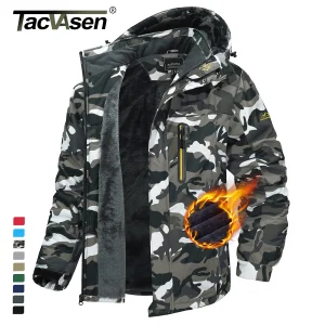 TACVASEN fodera in pile invernale Parka impermeabile Mens sci Snowboard giacche antivento rimovibile con cappuccio cappotti Casual giacca a vento 1