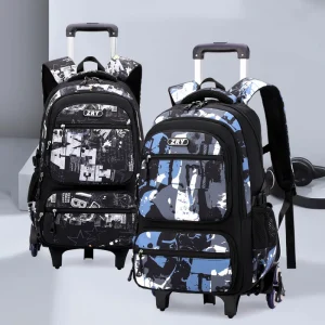 Zaino scolastico con ruote Zaino con ruote Zaino con ruote per scuola media per ragazzi Borse trolley da scuola Zaino con ruote sac 1