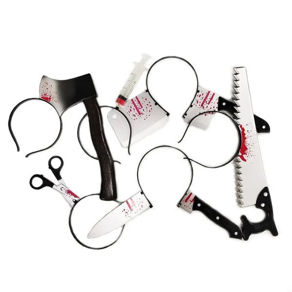 Halloween fascia Horror puntelli sangue falso Ax seghe coltello Costume Cosplay per la festa di Halloween Masquerade decorazione Mischief 3