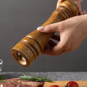 5/8/10 pollici in legno sale pepe smerigliatrice mulino shaker rotore utensile da cucina spezie condimento gadget accessorio cucina articoli essenziali 1