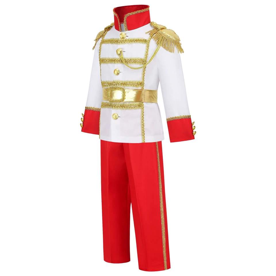 Bambini Christmas Prince Charming Cosplay Kids Halloween Costume Boys Prince Eric Masquerade Stage Performance Party Clothing 4