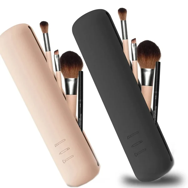 Custodia per pennelli per trucco in Silicone custodia per pennelli per trucco impermeabile supporto da viaggio borsa per cosmetici portatile magnetica multiuso 1
