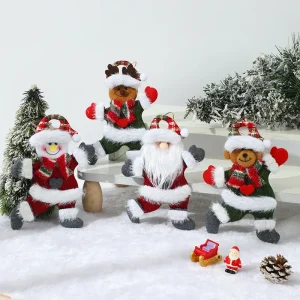 Ciondolo decorativo per albero di Natale, Babbo Natale, pupazzo di neve, birra, bambola danzante, ornamento natalizio, decorazioni natalizie, regalo di Capodanno 1